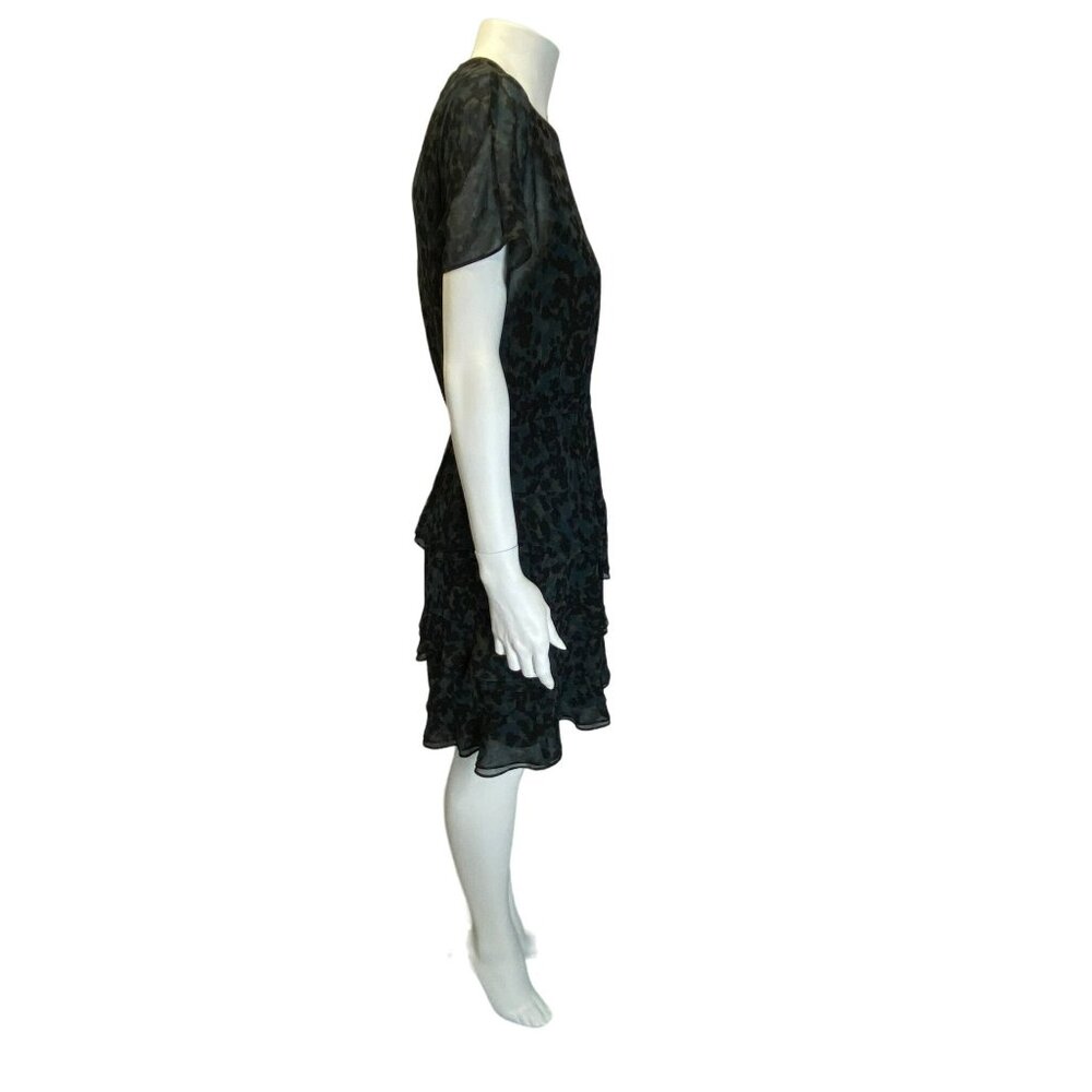 Madewell Dress size 6 Radiant Camo Leopard Print Short Flowy Ruffles - Picture 3 of 8